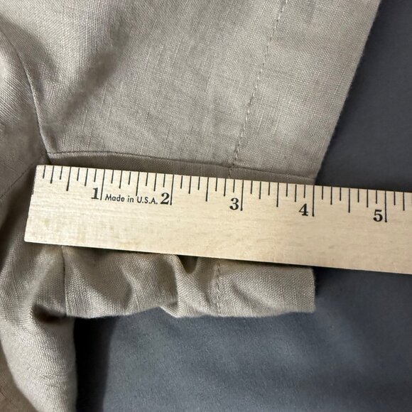 Ann Taylor Shorts Women's 14 Linen Blend High Rise Pleated Pockets 4" Inseam Tan - Picture 13 of 13